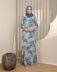 Melora Kurung Modern in Sky Blue